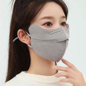 Khẩu trang vải không dệt chống UV UPF50+ cắt 3D có gọng che gò má bảo vệ da màu sắc thời trang - Happy Home 4U