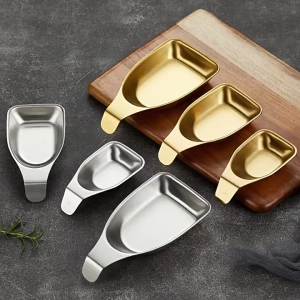 Stainless Steel Dipping Dishes With Textured Finish Multipurpose Miniature Bowls For Spices Sauces Home Entertaining