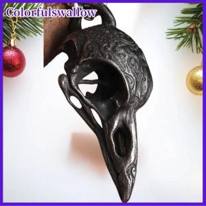Colorfulswallow Retro Phong Cách Bắc Âu Crow Skull Mặt Dây Chuyền Động Vật Bird Vòng Cổ Cho Nam Giới Cá Nhân Đồ Trang Sức May Mắn Amulet Quà Tặng