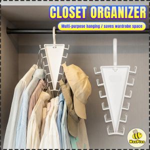V-Shaped 12-Hook Clothes Hanger 360° Rotating Hanger Space Saving Clothes Hanger Wardrobe Organizer