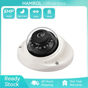 Hamrol H.265 5MP 3MP 2MP IP Camera 1080P PoE IP66 Waterproof IR 20M Night Vision Audio Dome CCTV Security Camera Outdoor Indoor Use