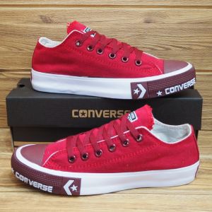 SEPATU SNEAKERS NEW DESIGN PRIA PETIR LOW PENDEK MERAH MARRON