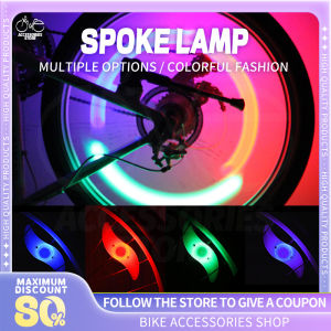 2PCS Bike Tire LED Light Spoke Light Flash Neon Light Bicycle Warning Lamp Cycling Light with Battery
