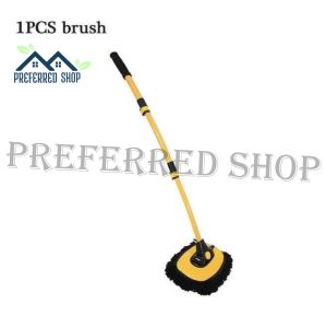PREFERRED SHOP Car Cleaning Brush Car Wash Brush Telescoping Long Handle Mop 15°Elbow Adjustable Car Wash Brush Mop