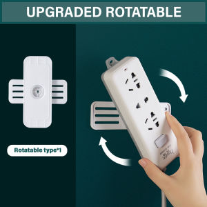 Borong365 Wall Mount Extension Plug Holder Penyimpanan Wayar 360° Rotate Socket Hanger Power Strip Wire Cable Organizer