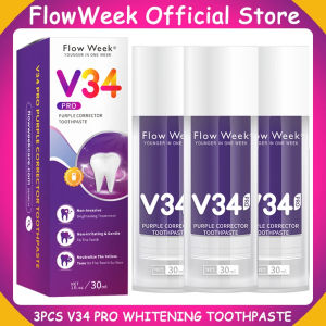 FlowWeek V34 Pro Orthodontic Toothpaste Tooth Protection Toothpaste Tooth Enamel Care Toothpaste Powerful Decontamination Reduce Yellowing Let you have white teeth