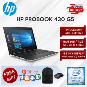 HP Probook 430 G5 Laptop i5 8th Gen 8GB 16GB RAM 128GB 256GB 512GB SSD 13.3 Inch Display Notebook