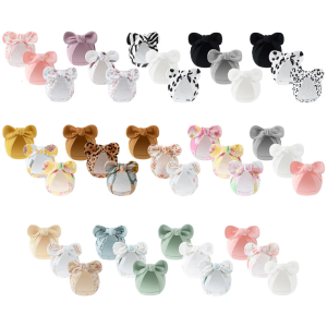 Bộ 3 cái thoải mái nắp ca-pô hat trẻ sơ sinh Bowknot Bonnet bông thai nhi mũ nón cho 0 đến 3 tháng trẻ sơ sinh