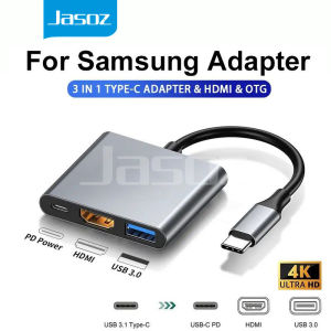 Jasoz Kabel Converter 3 IN 1 USB C Type-C To HDMI HUB Adapter Travel 4K VGA USB 3.0
