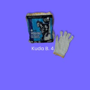 Kuda benang 4 warna putih sarung tangan kerja safety