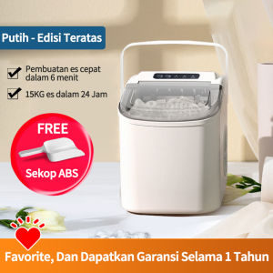 Mesin Es Ice Cube Maker Machine Portable Dengan Handle 15KG/24H membuat es cepat 6 menit