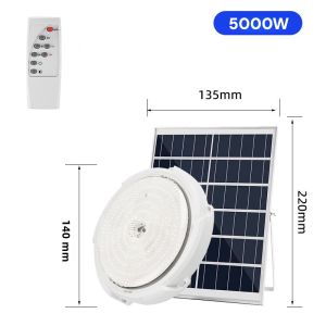 TIMSOT Solar LED Ceiling Light Indoor Outdoor Solar light Waterproof with Remote Powerful Lamp for Living Room Bedroom Stair Balcony