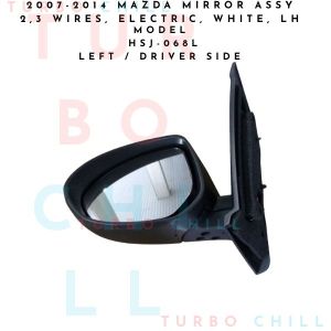 HSJ-068 2007-2014 MAZDA mirror assy 23 WIRES ELECTRIC WHITE LH
