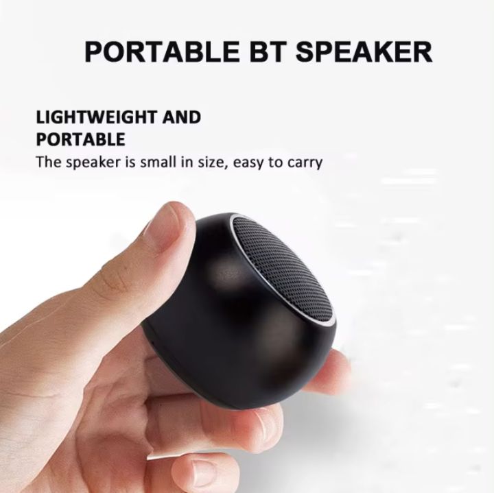 M3 Rechargeable Bluetooth Wireless Small Round Mini Steal Speaker ...