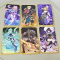 9*5cm TCG Cards Toy Genshin Impact Cyno Yoimiya Sangonomiya Cosplay Deck Board Game Character Card 65 Pcs Cards Collection. 