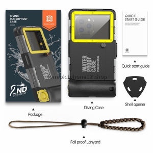 [SHELLBOX] Swimming Professional Underwater 15M Diving Waterproof Phone Case for Samsung S24 Ultra S23 S22 FE S21 S20 Note 20 Ultra Note 10+ S10 S9 S8 Plus A55 A54 A35 A15