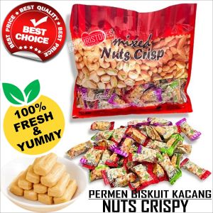 biskuit kacang mixed nuts crispy Permen tingting stok terbaru