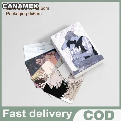 CANAMEK 55Pcs Set Korean Comic Low Tide In Twilight Laser Lomo Card BL Manhwa Cartoon Mini HD Photocard Cosplay Gift