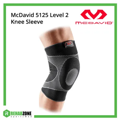 McDavid 5125 Level 2 Knee Sleeve / 4-way elastic w/ gel buttress (Black)