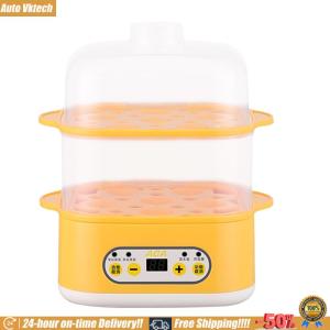 [Vktech] 200W Electric Egg Cooker 12 Eggs Capacity Double Layer Auto Shut-Off for Breakfast Steaming Cooking