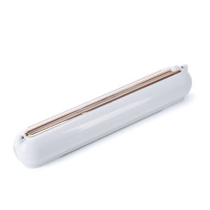 Simple Japanese style magnetic wall mounted kitchen cling film cutter with adjustable dividers for storage cutting tin foil mesh paper baking paper