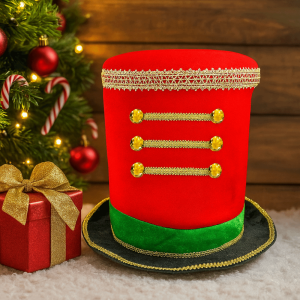 DE626 Plastic Christmas Welcome Hat Comfortable Checkered Glitter Sequin Christmas Hat Toy Hat Soft Christmas Party Cap Adult