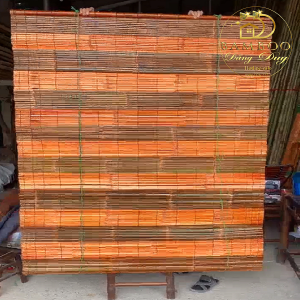 Mành Sáo Trúc Che Nắng Rộng 1m 1m20 1m25 Cao 2m 2m50 Rèm Treo Ban Công Mành Che Nắng Ngoài Trời Mái Hiên Màu Cánh Gián Có Ròng Rọc Dây Kéo Tiện Lợi