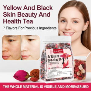 Mulberry Rose Tea Tonic Combination Lily Qi Tuckahoe Nourish Women Regulate Qi and Blood Beauty Complexion Dull Yellow Mulberry Tea桑葚玫瑰花茶包