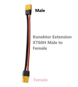 15Cm 30cm 50cm Konektor Extension XT60 XT60H connector male to female lipo battery esc - 15cm