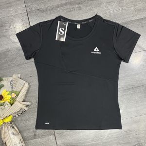 Áo thun nữ tập gym yoga aerobic thể thao ngắn tay phủ bụng đủ size 45 đến 65kg chất liệu thun poly co dãn 4 chiều BINSPORTS A252