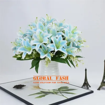 Bunga Lily Hias / Bunga Artificial Lily / Tanaman Palsu Bunga Plastik / bunga Artificial Flower Lilium