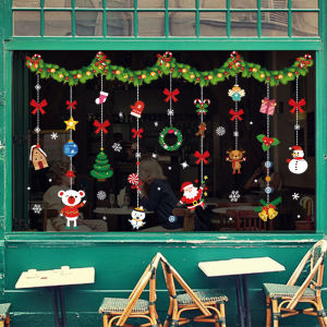 Christmas Decor 2025 Christmas Window Stickers Merry Christmas Decorations for Home Christmas Glass Sticker