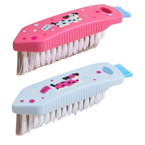 Minimalists Corner Scrubber Double Brush Head No Scratch Bristles Floor Tile Window Safe Triangular Design Cleaning Tool