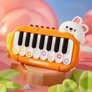 VERIDIAI Lights Sounds Kids Electronic Piano Toy Plastic Simulation Pocket Piano Keyboard Toy Colorful Multifunctional Electronic Keyboard Piano Birthday Christmas Holiday