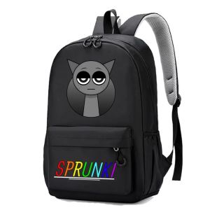 SPRUNKI Cartoon Printing Student Color Backpack Storage for Youth Learning Supplies School Opening Gifts