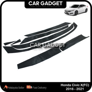 Honda Civic X Front Grill Cover Protector Sticker Upper Bumper Grille Trim For Civic FC (2016 - 2021) Car Gadget