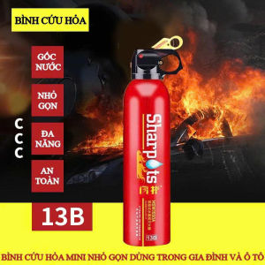 Bình chữa cháy mini Sharpots dung tích 600ml bình cứu hỏa dành cho ô tô nhỏ gọn tiện lợi
