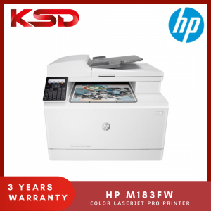 HP Color LaserJet Pro MFP M183FW / LaserJet Pro M183FW Laser Printer ( Print Scan Copy Wireless Fax ) - 7KW56A (C/W Original HP 215A Toner 1 Set) - 3 Years Onsite Warranty by HP Malaysia