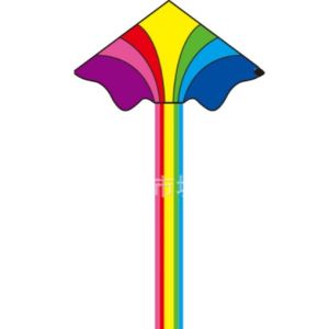 ว่าว สามเหลี่ยม7สี ขนาด 1.5 เมตร บินลอยดีเยี่ยม พร้อมเชือกแถม 50 เมตร สินค้าพร้อมส่ง จากไทย