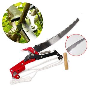 Gergaji Pemotong Ranting Dahan Pohon Tinggi Super Tajam Kuat Lengkung Tali Panjang Scissor Saw Tool
