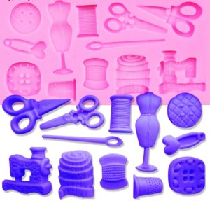 1 mảnh Bộ công cụ may Khuôn Silicone 3D sô cô la đường khuôn kẹo mềm Silicone cupcake bánh quy Kẹo mềm trang trí khuôn mẫu