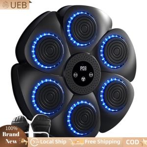 [Ueb Flagship Shop]Music Boxing Machine Boxing Reaction Wall Target Type C Charging Workout Boxing Target Machine RGB Light for Kids Adults