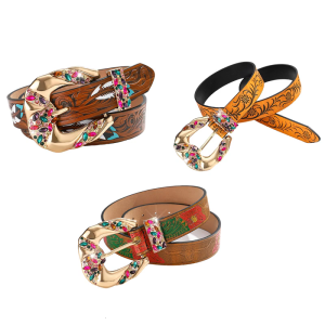 Waist Belt Floral Buckle Punk Chain Costume Belt for Wrap Dress Waist Belt for Suit Skirt Jeans