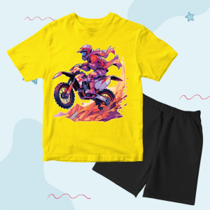 Code8.id DTF2 Baju Setelan Anak Anak Distro Karakter Born To Be Wild  Lucu 1 - 10 Tahun