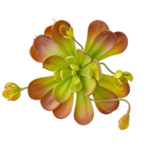 ELFINL Fleshy Artificial Succulent Plant Real Touch Lifelike Simulation Bonsai Plant Green Plant Realistic Fake Cactus Home Office Decor