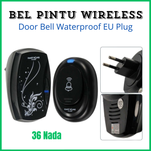 COD TaffHOME Bel Pintu Wireless Door Bell Waterproof EU Plug - alat sistem keamanan rumah