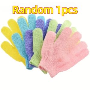 1PCS Bath Gloves Exfoliating Bathroom Shower Scrubber Body Scrub Five Fingers Wash Skin Foam Bath