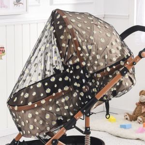 NBANLIKE Mềm Thiết thực Đồ dùng hoạt động cho bé Gạc Họa tiết ngôi sao Chống muỗi Thoáng khí Rèm chống muỗi cho xe đẩy em bé Màn chống muỗi che nắng cho bé Phụ kiện xe đẩy Lưới xe đẩy