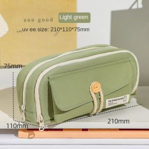 PICKIT Vải Túi bút chì Sức chứa lớn Đa chức năng Túi đựng mỹ phẩm Chất lượng cao Hộp văn phòng phẩm Đồ dùng học sinh
