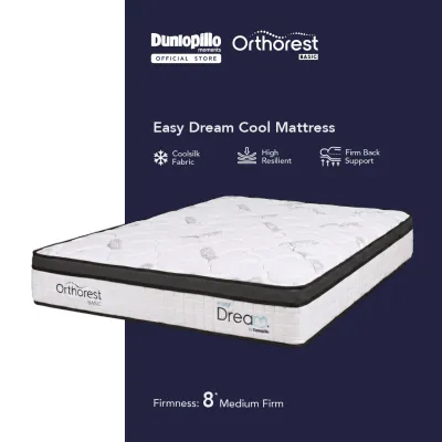 Dunlopillo Orthorest Basic Easy Dream 25cm Hotel Comfort Premium Mattress Firm Back Support Best Online Mattress King Size Queen Size Coolsilk Cooling Mattress